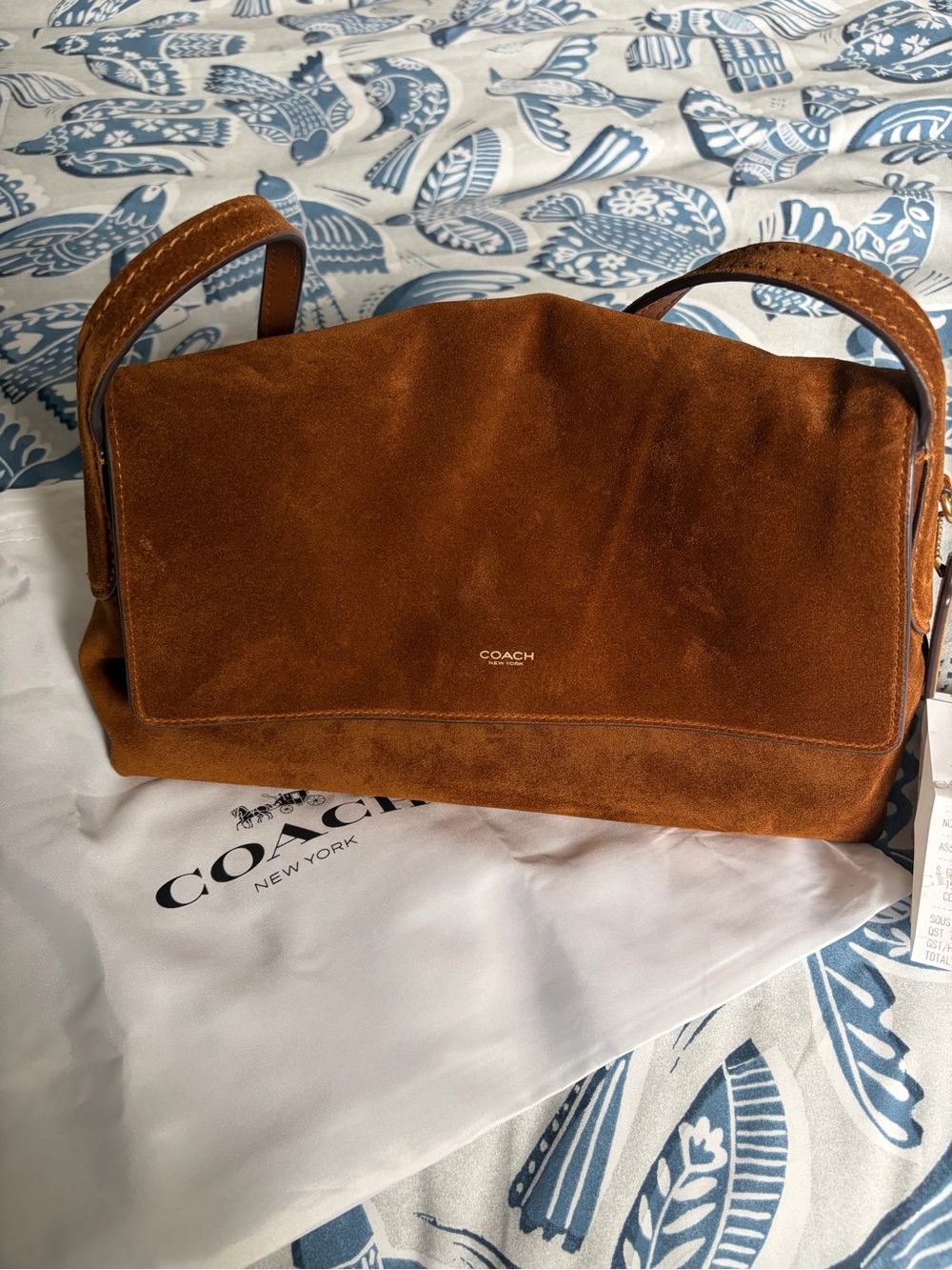 Coach Chelsea Shoulder Bag in Warm Brown Suede - Picture 2 of 7